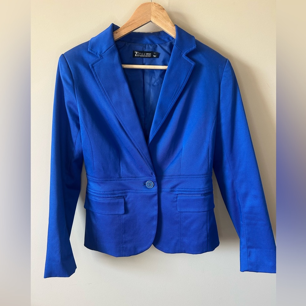 New York & Company Blazer Womens 18 7th Avenue Suiting Stretch Jacket size 6